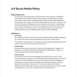 Free Sample Social Media Policy Templates In Ms Word Business
