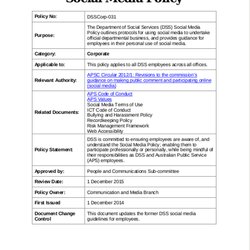 Social Media Policy Examples In Google Docs Pages Word Business Department Gov Au