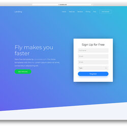 Wizard Simple Website Using And Landing Fast Free Page Site Template