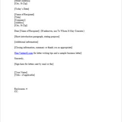 Preeminent Business Letter Template For Word Sample License Use