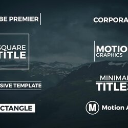 Excellent Adobe Premiere Template Templates Title Pro Motion Titles Minimal Elegant Of
