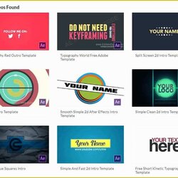 Matchless Adobe Premiere Pro Templates Free Of Intro Video