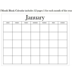 Worthy Month Blank Calendar Template