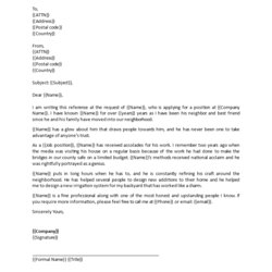 Sterling Personal Job Reference Letter Templates At