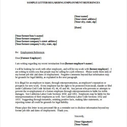 Supreme Job Reference Letter Templates Sample Example Format Employment Letters Employer Recommendation