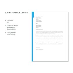 Cool Free Job Reference Letter Template In Microsoft Word Apple Pages Request Format