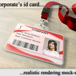 Very Good Id Badge Template Design Inspirational Free Amazing Card Templates In Illustrator Of
