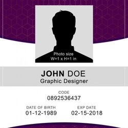 Superlative Id Badge Card Templates Free Template Vertical Cards Word Gym Report Now Printable Create Name