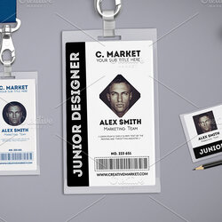 Super Multipurpose Id Badge Card Templates Creative Market