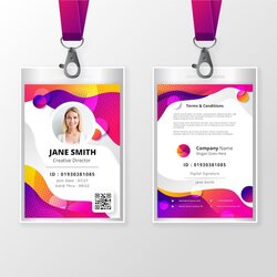 Free Photo Id Badge Template Ms Excel Templates Front Back With Picture