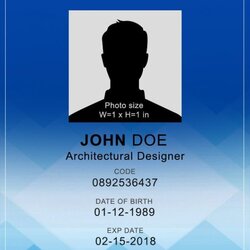 Superb Sample Id Badge Templates Ms Excel Employee Badges