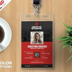 Exceptional Id Badge Template Design New Download Free Card Amp Invites Of