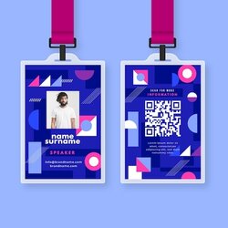 Tremendous Free Vector Abstract Id Badge Template