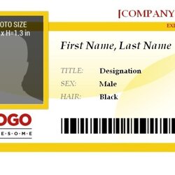 Perfect Vertical Id Badge Template Free Word Templates