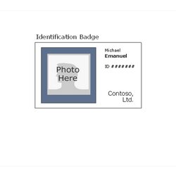 Cool Printable Photo Id Badges Badge Template Excel