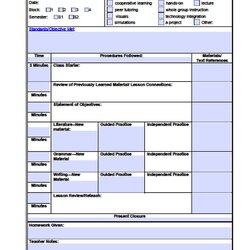 Fine Secondary Lesson Plan Template Inspirational Download High School