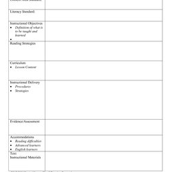 Marvelous Free Lesson Plan Templates For Middle School Best Business Template High Plans Math Spreadsheet