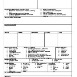 Superb Lesson Plan Template For Math By Christina Reynolds Created Original