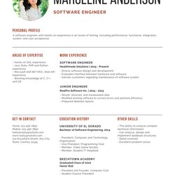 Admirable Simple Professional Software Engineer Resume Templates By Resumes