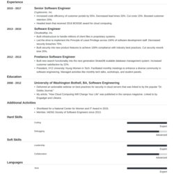 The Highest Quality Software Engineering Resume Examples Templates Engineer Template