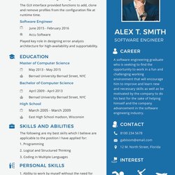 Out Of This World Software Engineer Resume Example Free Word Documents Fresher For Template