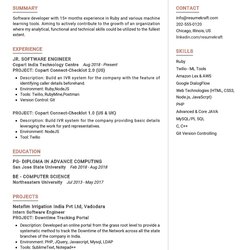 Sublime Resume Example Software Engineer Junior Template