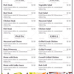 Superb Triangle Dinner Menu Design Template In Word Publisher Sample Start Back