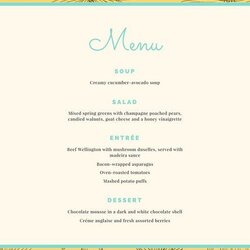 Excellent Dinner Party Menu Templates Your Complete