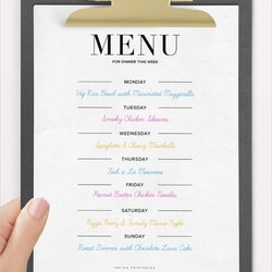 Spiffing Dinner Party Menu Free Templates In Template Printable Weekly Anniversary Planner Special Sunday