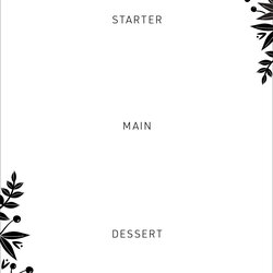 Terrific Party Menu Template Excel Templates Menus Dinner Black And White