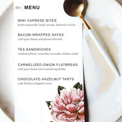 Printable Dinner Party Menu Template Design Create Cultivate