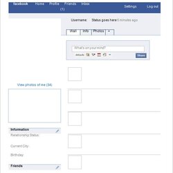 Superior Blank Facebook Profile Template Empty Page
