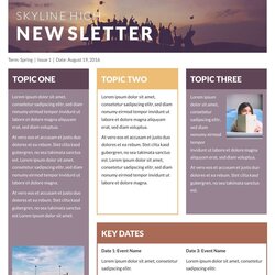 Legit Free School Classroom Newsletter Templates Template High Newsletters Example Pages Skyline