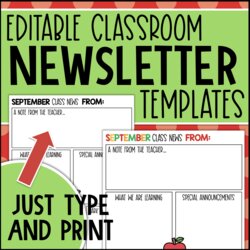 Superb Editable Monthly Classroom Newsletter Templates Made By Teachers Screen Shot At Am