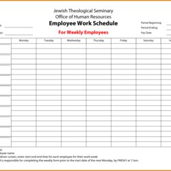 Magnificent Free Employee Work Schedule Charlotte Clergy Coalition Template Weekly Shift Printable Calendar