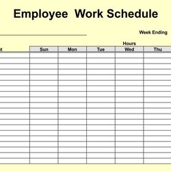 Superior Best Free Printable Spreadsheets Templates For At Employee Work Schedule Template