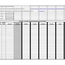 Wonderful Free Employee Schedule Templates Excel Word Template
