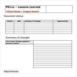 High Quality Free Lesson Learned Samples In Ms Word Excel Lessons Template Sample Templates