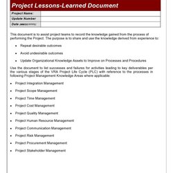 Legit Best Lessons Learned Templates Excel Word Template