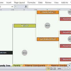 Out Of This World Family Tree Template For Excel Templates Create Grandparents Dating Information Maternal