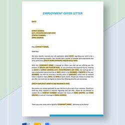 The Highest Quality Employment Letter Free Sample Example Format Informal Offer