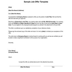 Outstanding Job Offer Letter From Employer To Employee Planner Template Free Sample Format Doc India Formal