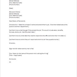 Admirable Job Offer Letter Templates Template Word Employment