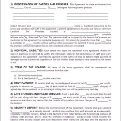 Excellent Free Lease Agreement Templates Excel Formats