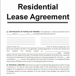 Free Printable Lease Agreement Form Template