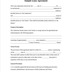 Exceptional Free Lease Agreement Templates Word Agreements