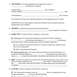 Terrific Free Rental Lease Agreement Templates Residential Commercial Template