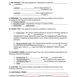 Worthy Free Simple Page Lease Agreement Template Sample Word One Residential