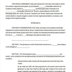Sterling Printable Blank Lease Agreement Form Free Word Documents Agreements Procurement Width