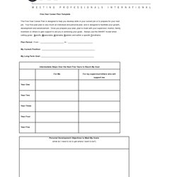Useful Year Plan Templates Personal Career Business Template